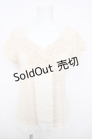 画像: axes femme / 総レースオフショルトップス  生成り Y-26-03-30-015-AX-TO-SZ-ZY