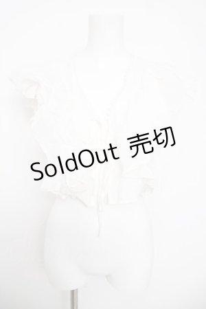 画像: axes femme / ボリュームフリルボレロ  白 Y-26-03-30-016-AX-TO-SZ-ZY