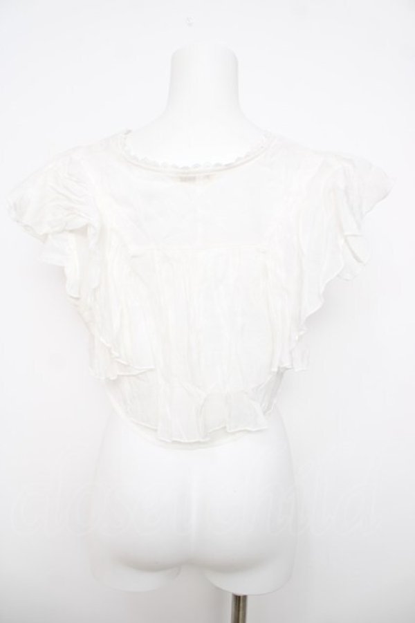 画像2: axes femme / ボリュームフリルボレロ  白 Y-26-03-30-016-AX-TO-SZ-ZY (2)