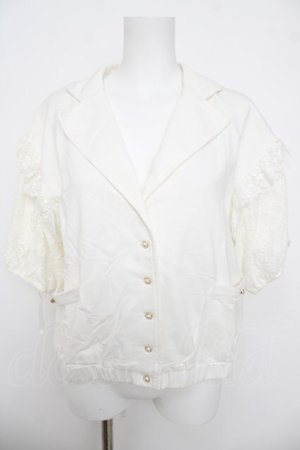 画像: axes femme / レース袖ジャケット F 白 Y-26-03-30-017-AX-TO-SZ-ZY