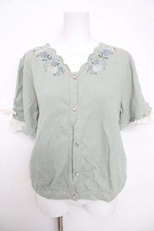 画像: axes femme / 薔薇刺繍カーディガン M ミント Y-26-03-30-022-AX-TO-SZ-ZY