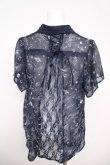 画像2: axes femme / 星座柄シフォンブラウス M 紺 Y-26-03-30-028-AX-BL-SZ-ZY (2)