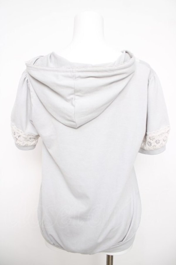 画像2: axes femme / プリント半袖パーカー  グレー Y-26-03-30-032-AX-TO-SZ-ZY (2)