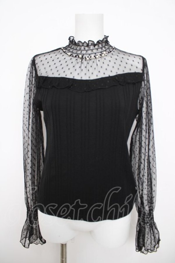 画像1: axes femme / シャーリングインナープルオーバー M 黒 Y-26-03-30-036-AX-TO-SZ-ZY (1)