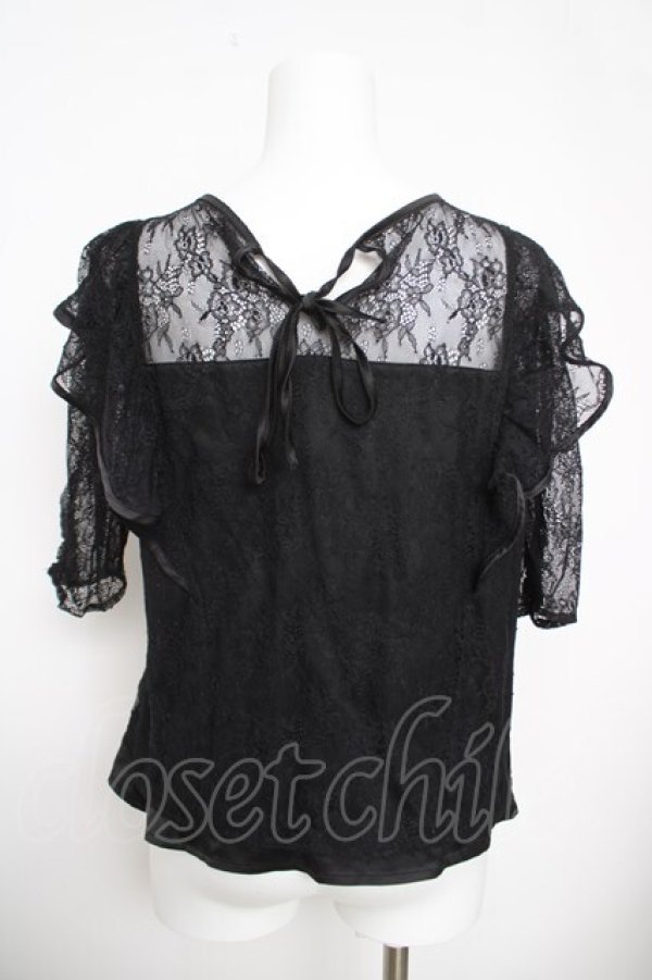 画像2: axes femme / 総レーストップス M 黒 Y-26-03-30-038-AX-TO-SZ-ZY (2)