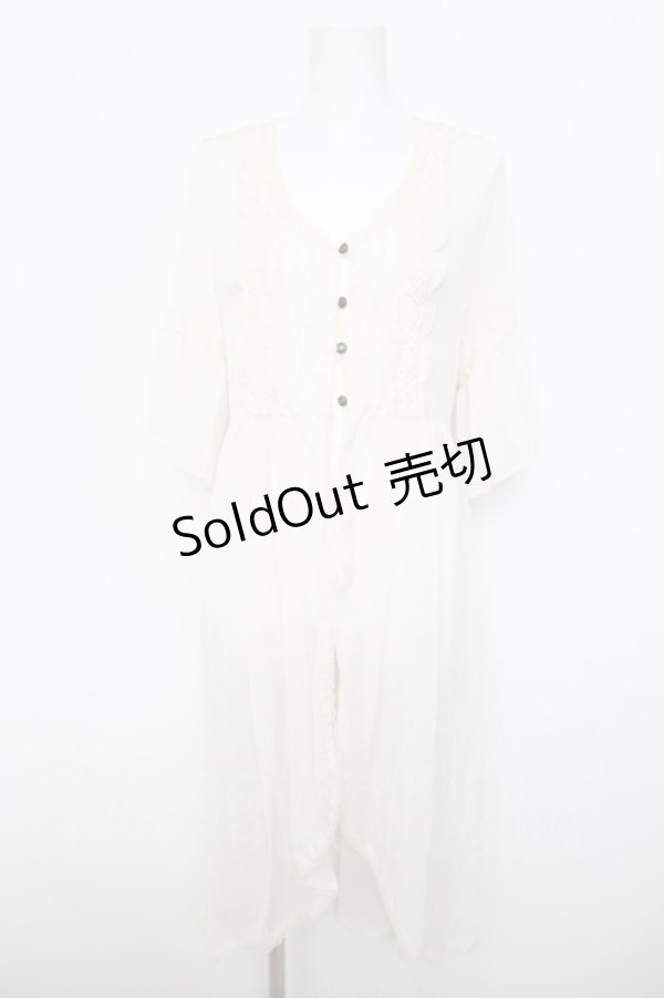 画像1: axes femme / バックレースデザインガウン M 生成り Y-26-03-30-041-AX-TO-SZ-ZY (1)