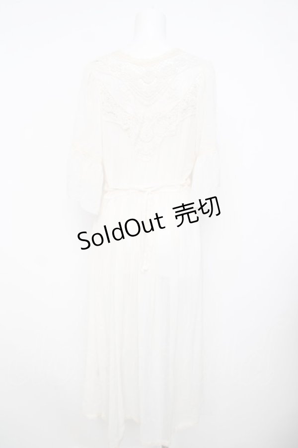 画像2: axes femme / バックレースデザインガウン M 生成り Y-26-03-30-041-AX-TO-SZ-ZY (2)