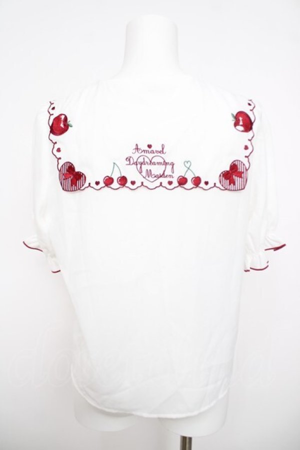 画像2: Amavel / Apple Cherryブラウス F 赤 Y-26-03-30-043-CA-BL-SZ-ZY (2)