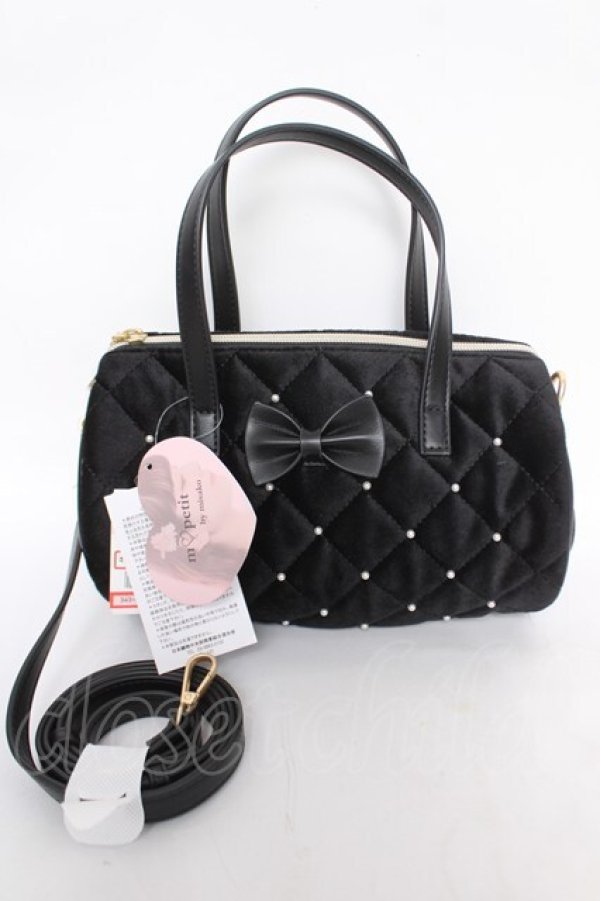 画像1: m petit by misako / AM*TTロールボストンバッグ  濃黒 Y-26-04-01-046-LO-BG-SZ-ZY (1)