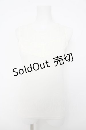 画像: axes femme POETIQUE / レースビスチェ切替タンク M 白 Y-26-04-01-058-AX-TO-SZ-ZY