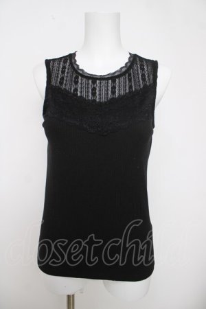 画像: axes femme POETIQUE / レースビスチェ切替タンク M 黒 Y-26-04-01-059-AX-TO-SZ-ZY