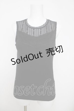 画像: axes femme POETIQUE / レースビスチェ切替タンク M 黒 Y-26-04-01-059-AX-TO-SZ-ZY