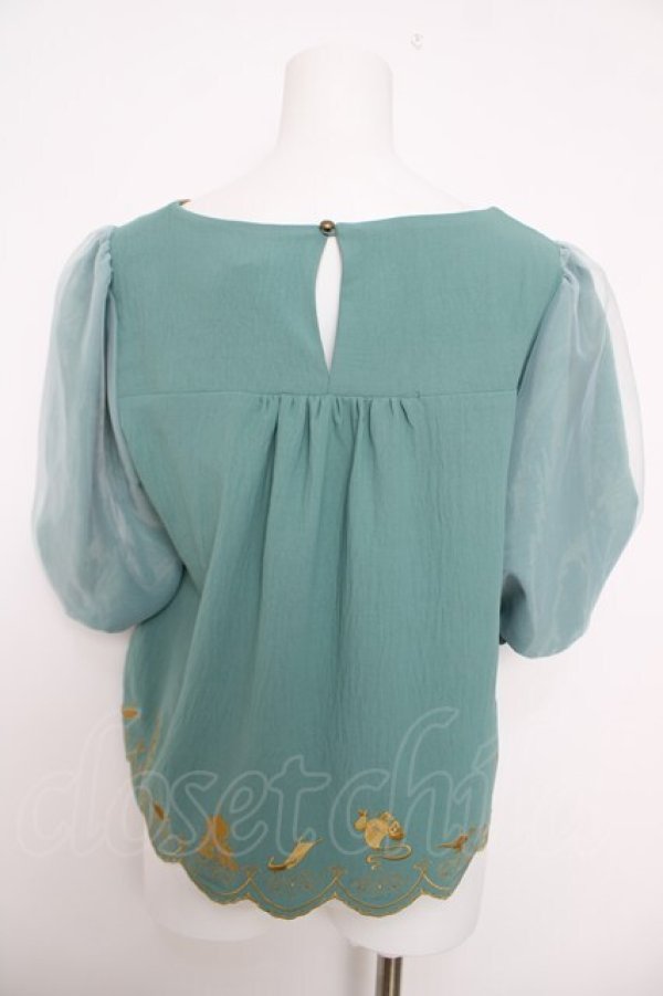 画像2: axes femme POETIQUE / Disneyアラジンブラウス M グリーン Y-26-04-01-064-AX-BL-SZ-ZY (2)