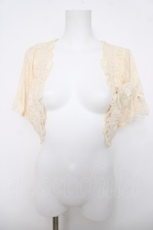画像: axes femme / レース使いボレロ  生成り Y-26-04-01-068-AX-TO-SZ-ZY