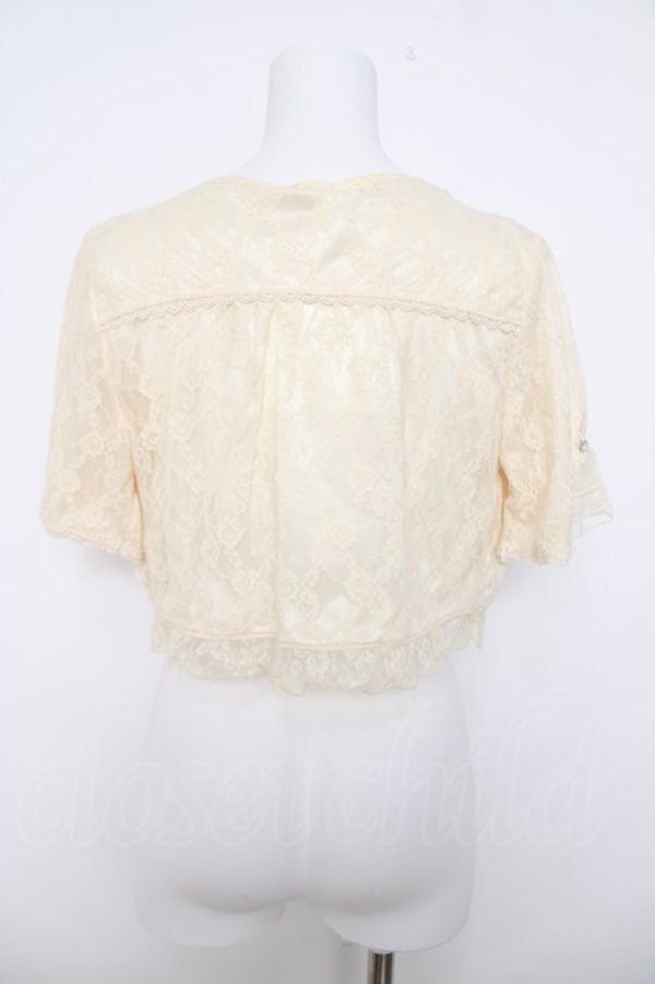 画像2: axes femme / レース使いボレロ  生成り Y-26-04-01-068-AX-TO-SZ-ZY (2)