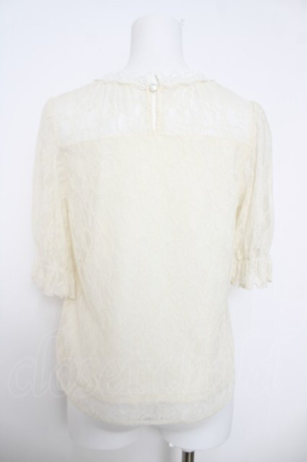 画像2: axes femme / 総レースプルオーバー M 生成り Y-26-04-01-070-AX-TO-SZ-ZY (2)