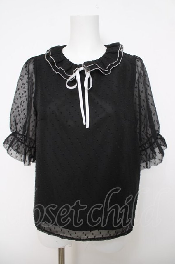 画像1: An MILLE / ドットブラウス  黒 Y-26-04-01-072-EL-BL-SZ-ZY (1)