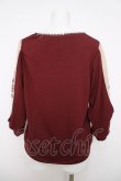 画像2: axes femme / ７分袖花刺繍プルオーバー M ワイン Y-26-04-01-075-AX-TO-SZ-ZY (2)