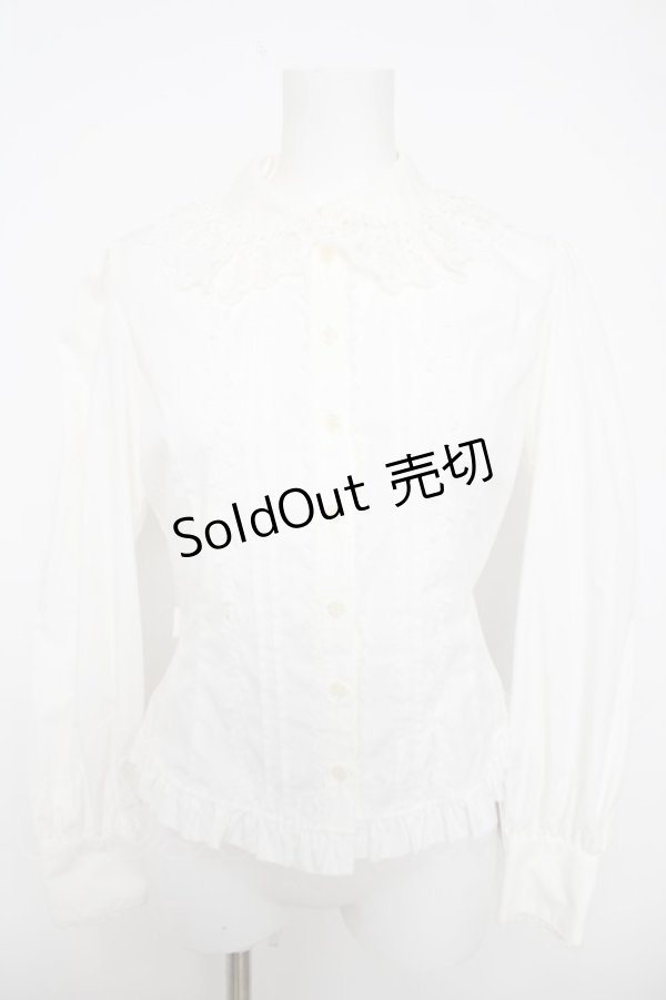 画像1: Innocent World / ケミカルレース丸衿フ?ラウス  生成り Y-26-04-01-078-IW-BL-AS-ZY (1)