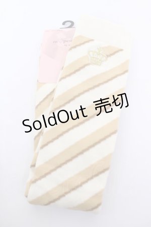 画像: m petit by misako / AMOVKナナメSTクラウン 23-25cm 濃白 Y-26-04-01-013-LO-ZA-SZ-ZY