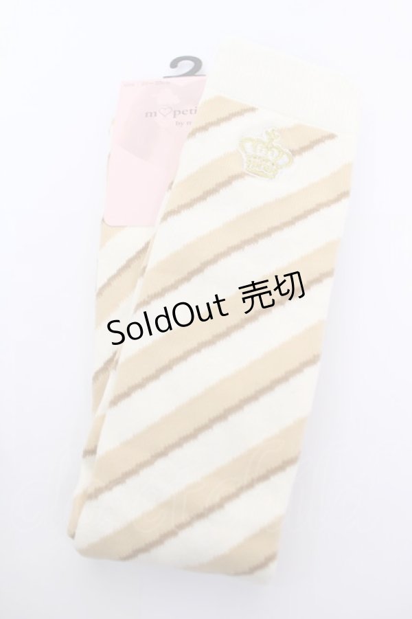 画像1: m petit by misako / AMOVKナナメSTクラウン 23-25cm 濃白 Y-26-04-01-013-LO-ZA-SZ-ZY (1)