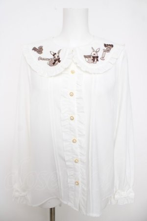 画像: Amavel / Candy Rabbit ブラウス F ブラウン Y-26-04-01-081-CA-BL-SZ-ZY