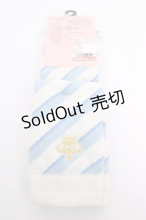 画像: m petit by misako / AMOVKナナメSTクラウン 23-25cm 中白 Y-26-04-01-014-LO-ZA-SZ-ZY