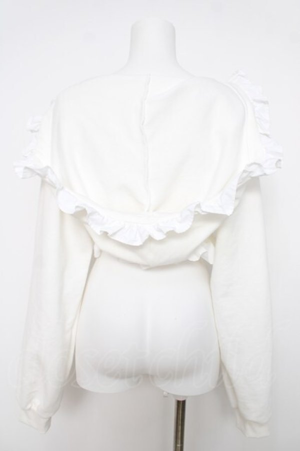 画像2: lilLilly / フリルスウェットパーカー F ホワイト Y-26-04-01-083-LO-TO-SZ-ZY (2)