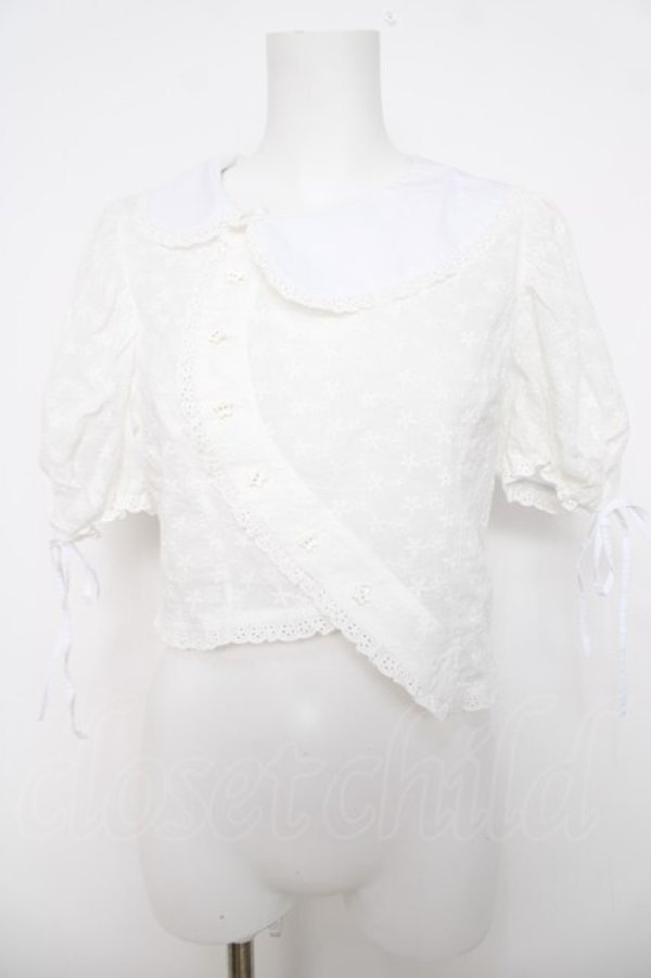 画像1: lilLilly / アシンメトリーブラウス F ホワイト Y-26-04-01-084-LO-BL-SZ-ZY (1)