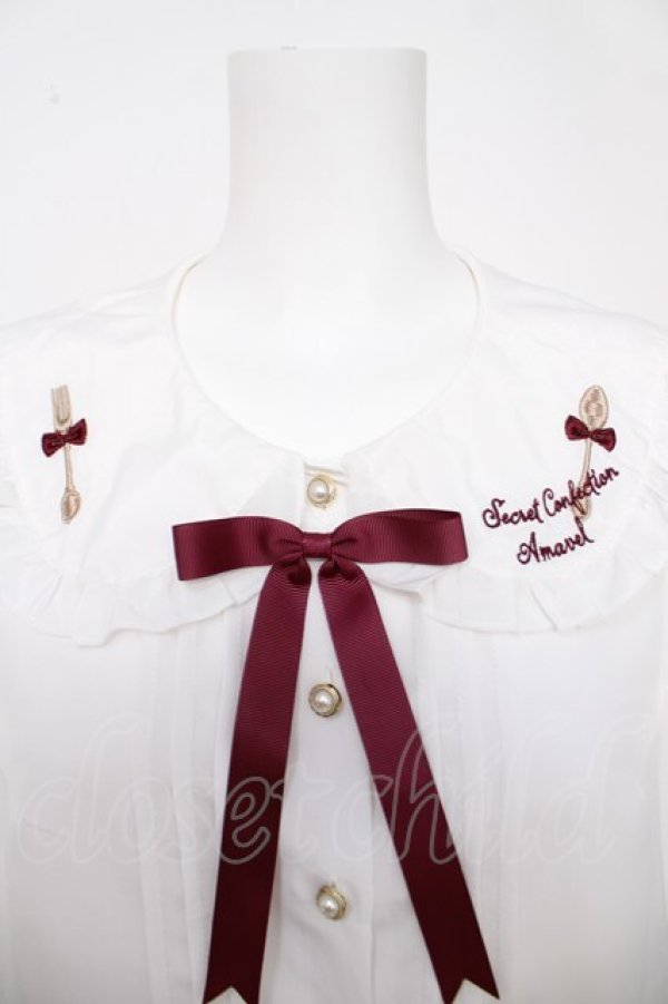 画像3: Amavel / カトラリー刺繍ブラウス M 白 Y-26-04-01-085-CA-BL-SZ-ZY (3)