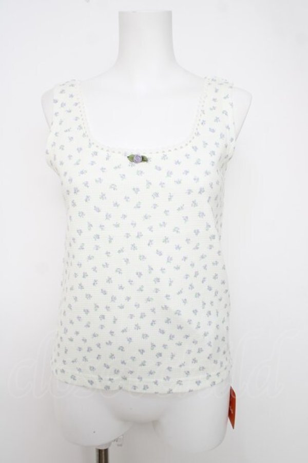 画像1: Fi.n.t / ローズモチーフ付き小花柄タンクトップ F ラベンダー Y-26-04-01-088-CA-TO-SZ-ZY (1)