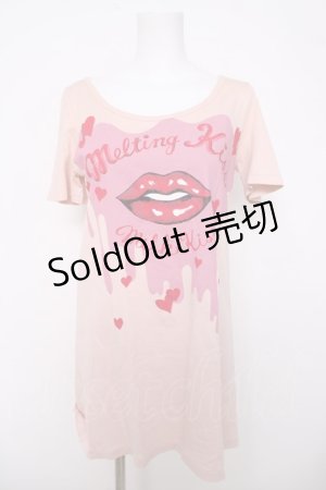 画像: MILK / KISS KISS Long Tee  ヌードピンク Y-26-04-01-090-ML-TO-SZ-ZY