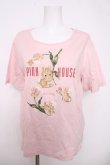 画像1: PINK HOUSE / チューリップうさぎプリントカットソー F ピンク Y-26-04-01-092-LO-TO-SZ-ZY (1)