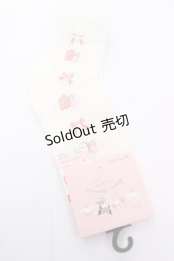 画像1: m petit by misako / AMCSコギミュンレース 23-25cm 中白 Y-26-04-01-017-LO-ZA-SZ-ZY (1)