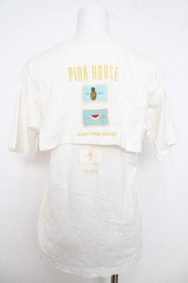 画像2: PINK HOUSE / フルーツワッペン付きセーラープルオーバー F 白 Y-26-04-01-096-LO-TO-SZ-ZY (2)