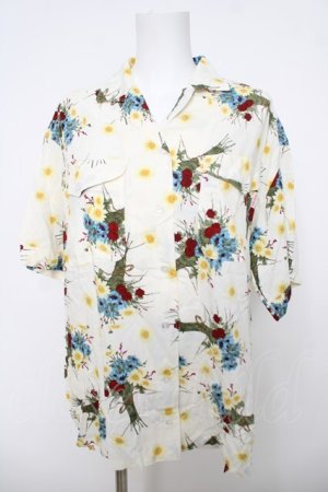 画像: PINK HOUSE / ブーケ柄半袖シャツ F オフ白 Y-26-04-01-099-LO-BL-SZ-ZY