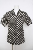 画像1: PINK HOUSE / 水玉柄半袖シャツ F 黒 Y-26-04-01-100-LO-BL-SZ-ZY (1)