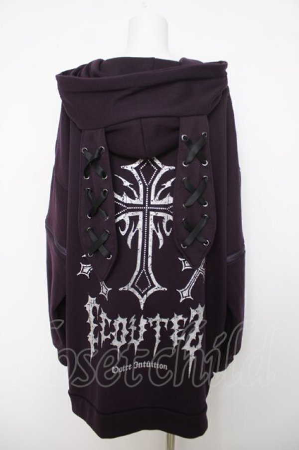 画像2: NOEMIE / 2WAYうさ耳ユニセックスZIPパーカー  パープル Y-26-04-01-106-LO-TO-SZ-ZY (2)