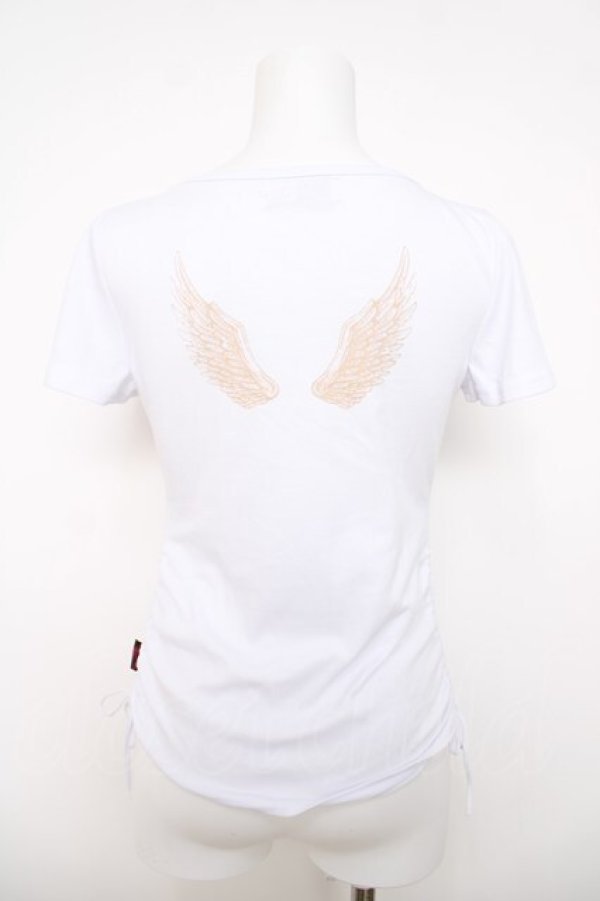 画像2: Ozz On / 絵画プリントギャザートップス  白 Y-26-04-01-108-OO-TO-SZ-ZY (2)