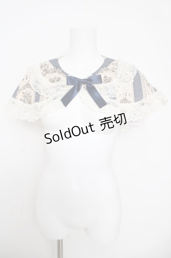 画像1: metamorphose / アンティークブーケケープ  ブルー Y-26-04-01-111-ME-JA-AS-ZY (1)