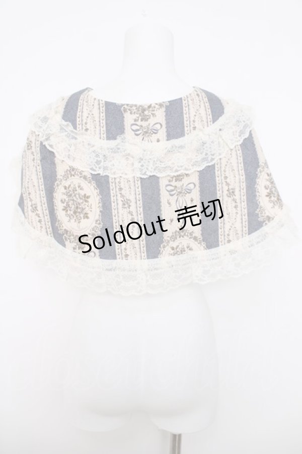 画像2: metamorphose / アンティークブーケケープ  ブルー Y-26-04-01-111-ME-JA-AS-ZY (2)