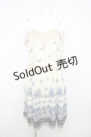 画像: axes femme / ローズメッセージパネル柄ワンピース  生成り Y-26-04-01-113-AX-OP-SZ-ZY