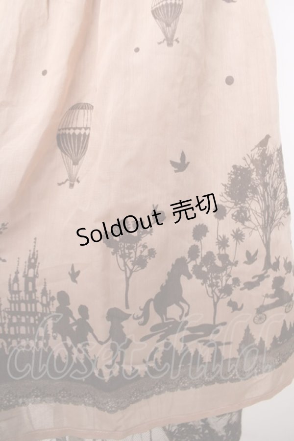 画像3: axes femme / シルエット柄キャミソールワンピース  ベージュ Y-26-04-01-114-AX-OP-SZ-ZY (3)