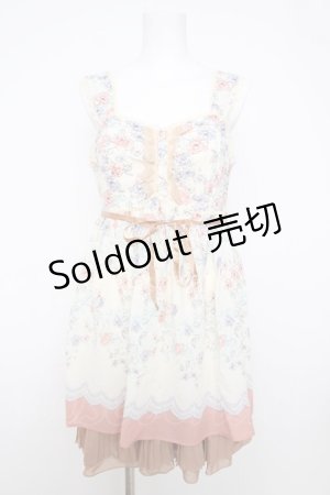 画像: axes femme / ローズ柄チュニック  生成り Y-26-04-01-116-AX-OP-SZ-ZY