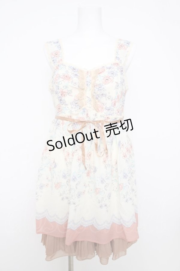 画像1: axes femme / ローズ柄チュニック  生成り Y-26-04-01-116-AX-OP-SZ-ZY (1)