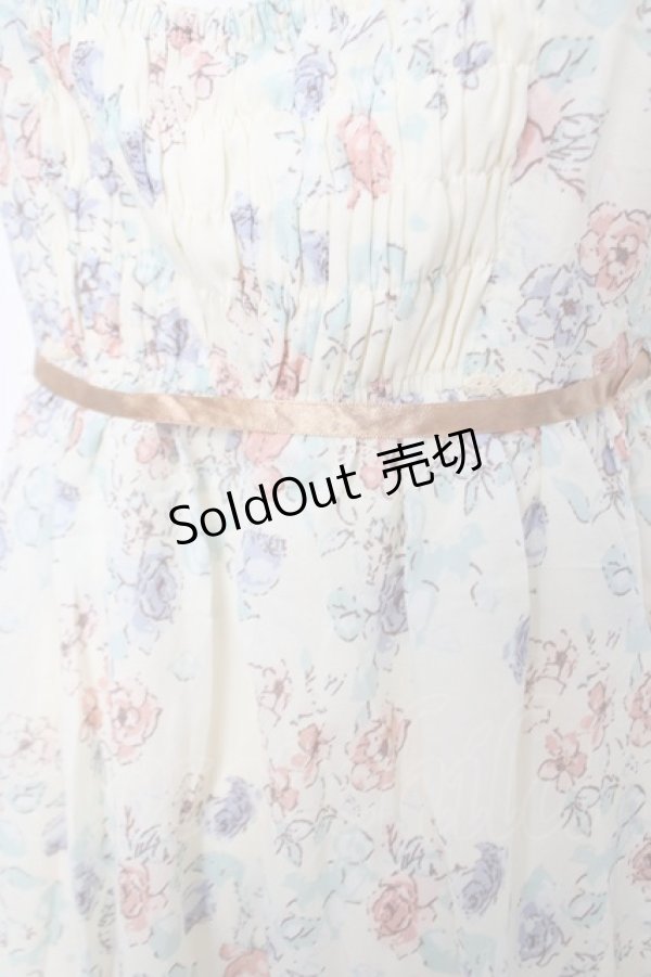 画像3: axes femme / ローズ柄チュニック  生成り Y-26-04-01-116-AX-OP-SZ-ZY (3)