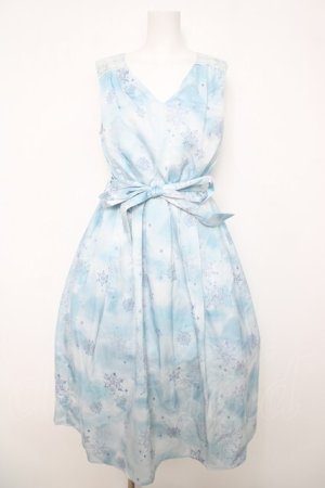 画像: axes femme / トゥインクルスノー柄ワンピース F サックス Y-26-04-01-121-AX-OP-SZ-ZY