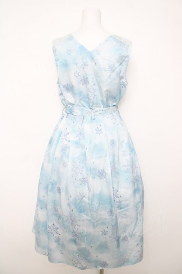 画像2: axes femme / トゥインクルスノー柄ワンピース F サックス Y-26-04-01-121-AX-OP-SZ-ZY (2)