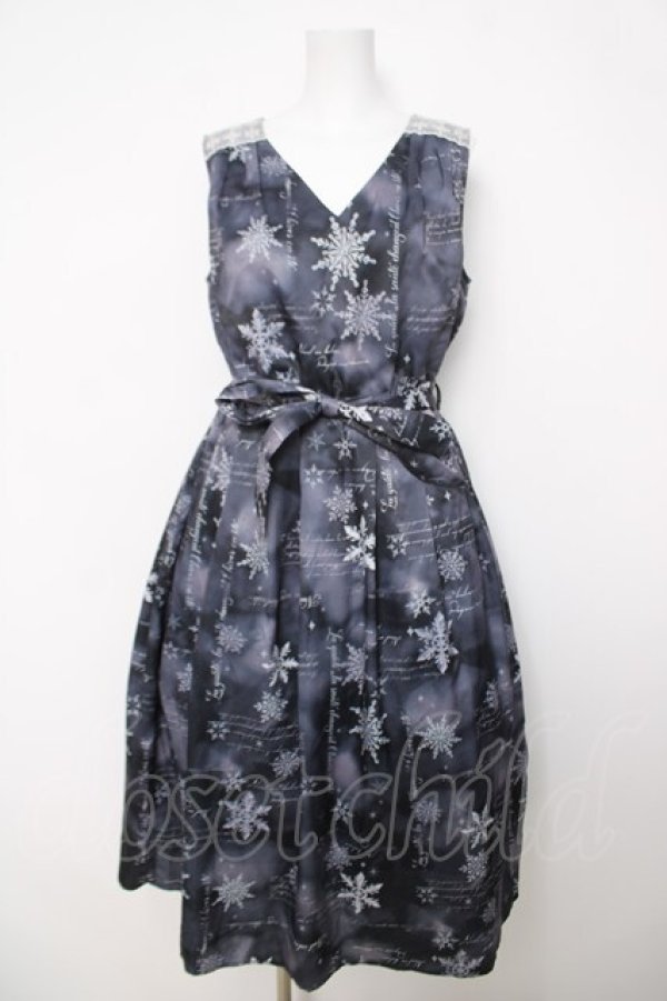 画像1: axes femme / トゥインクルスノー柄ワンピース F 黒 Y-26-04-01-122-AX-OP-SZ-ZY (1)