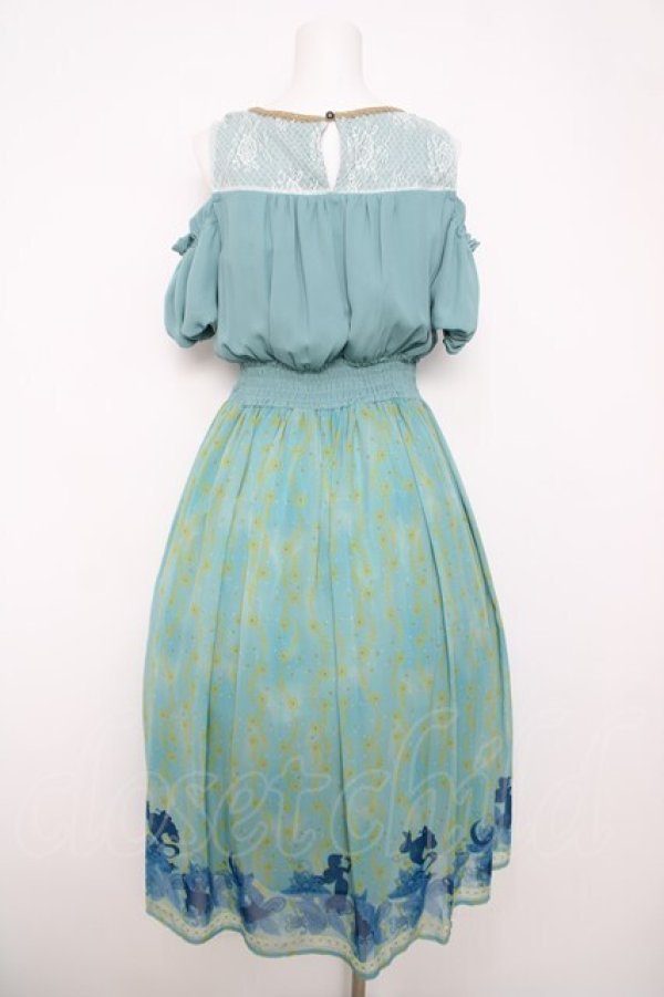 画像2: axes femme POETIQUE / ディズニーアラジン/ワンピース M グリーン Y-26-04-01-136-AX-OP-SZ-ZY (2)